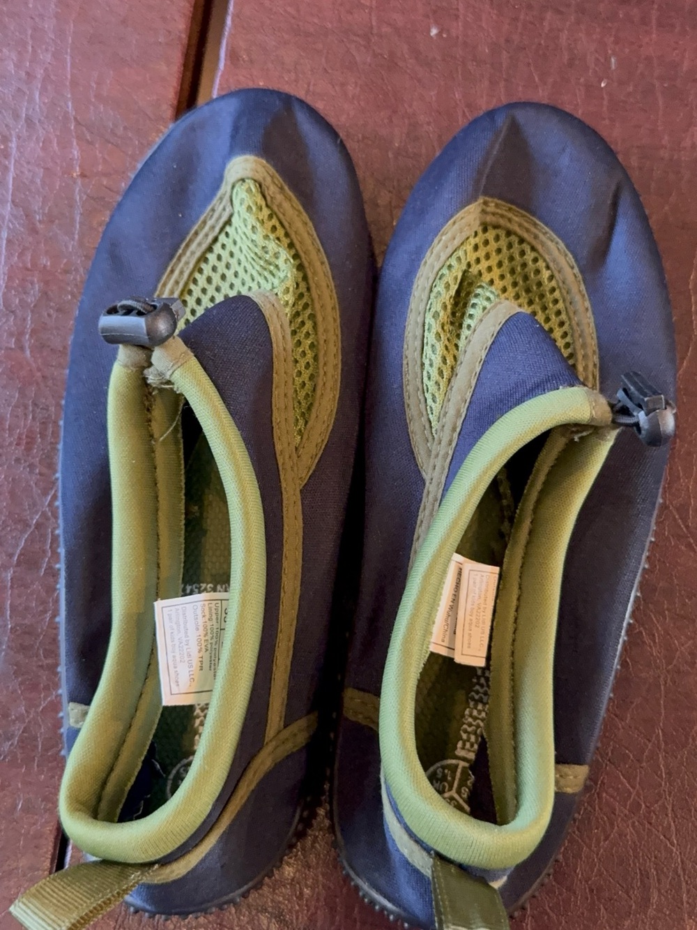 Kids Water Shoes in Olive Green and Navy